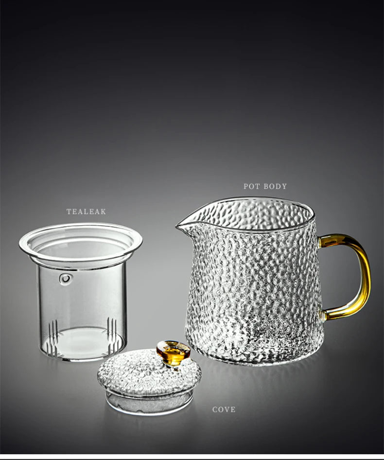 GIANXI High Quality Heat Resistant Glass Tea Pot Chinese Kung Fu Tea Set Puer Kettle Coffee Glass Pot Convenient Office TeaPot