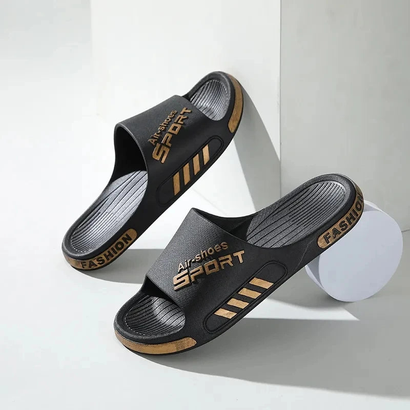 Mode Herren Hausschuhe PVC Weich Sohle Rutschfest Slides Casual Outdoor Strand Flip Flops Heim Badezimmer Paare Hausschuhe Neue Sandale