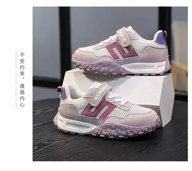 Mädchen Laufschuhe 2025 - Weiche Sohle Frühling Herbst Neuer Stil - Kinder Sport Sneakers Dad Style Casual Schuhe