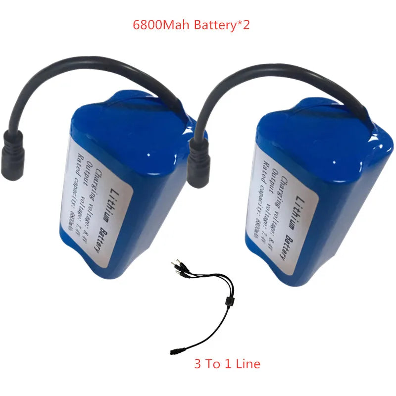 RC-Boot-Akku 2025: 7.4V 13600Mah 6800Mah Battery For V020 V900 2011-5 V007 C18 H18 V18 D18B FX88 - Remote Control RC Fishing Bait Boat Battery Parts Collection