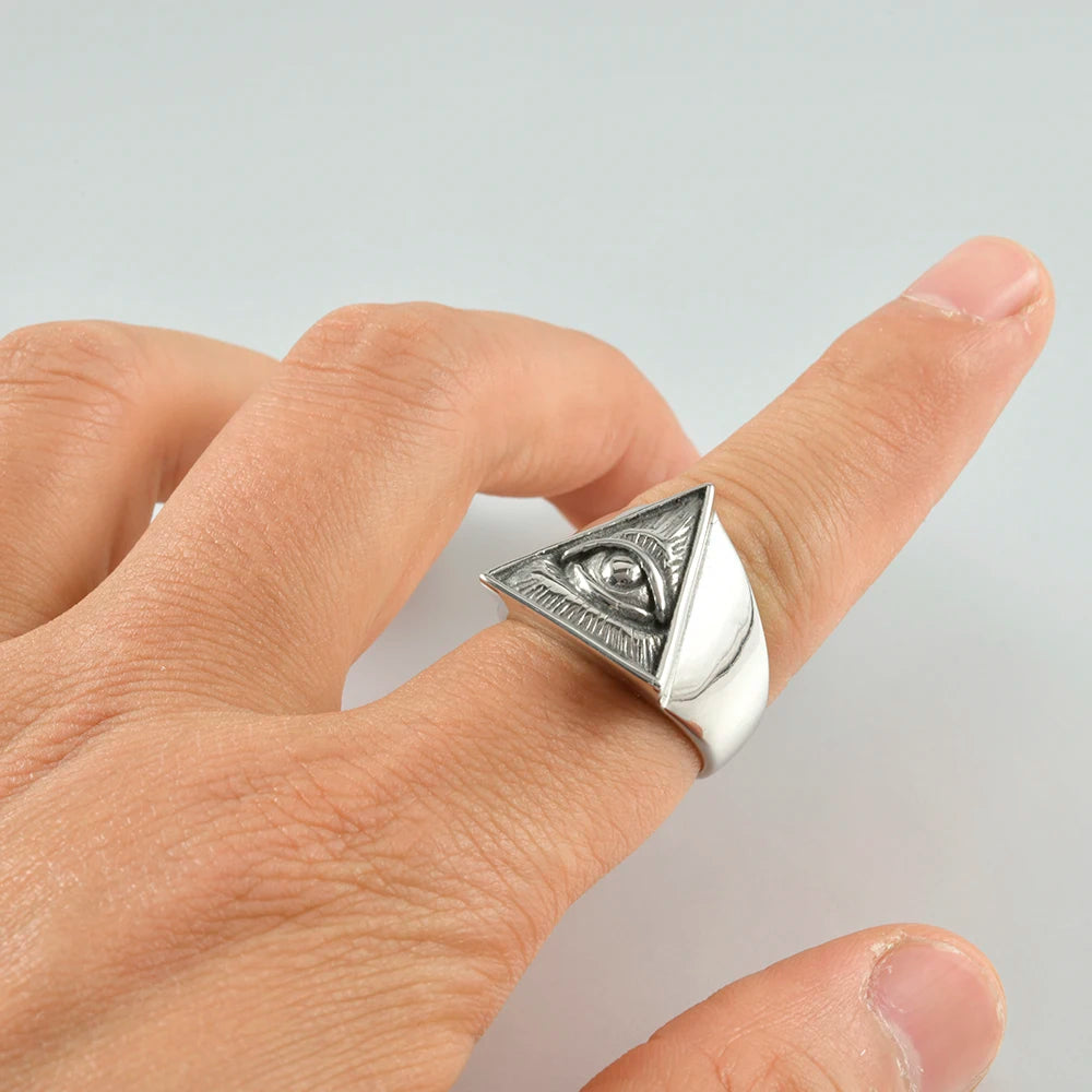tajam BR231213 Glänzender Punk Ring - 316L Edelstahl 8mm