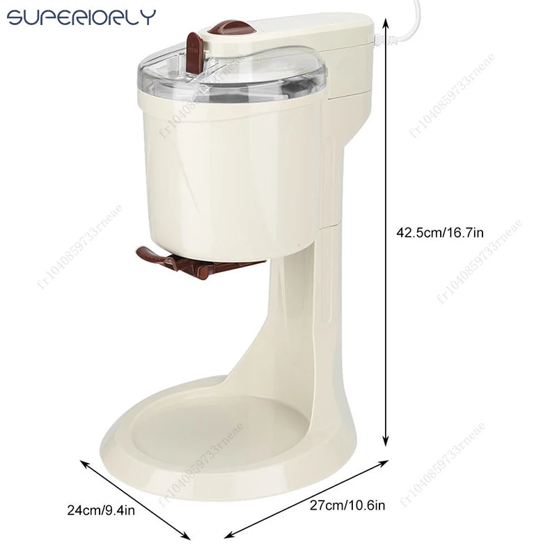 Eismaschine 2025: 1L Ice Cream Machine Manual Automatic Desktop Simple Operation Large Capacity Mini Soft Collection