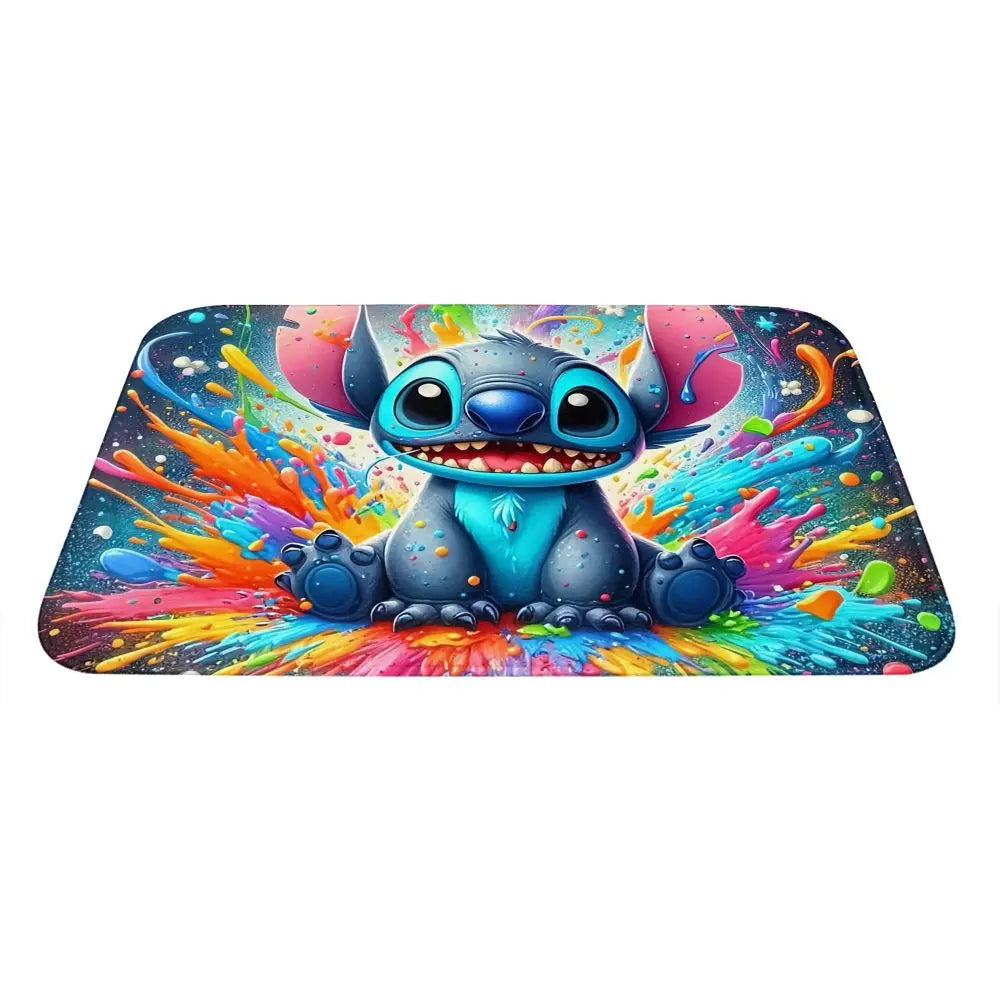 Custom Cartoon Stitch Floor Door Kitchen Bathroom Mat Anti-Slip Outdoor Doormat Bedroom Balcony Entrance Rug Carpet Footpad