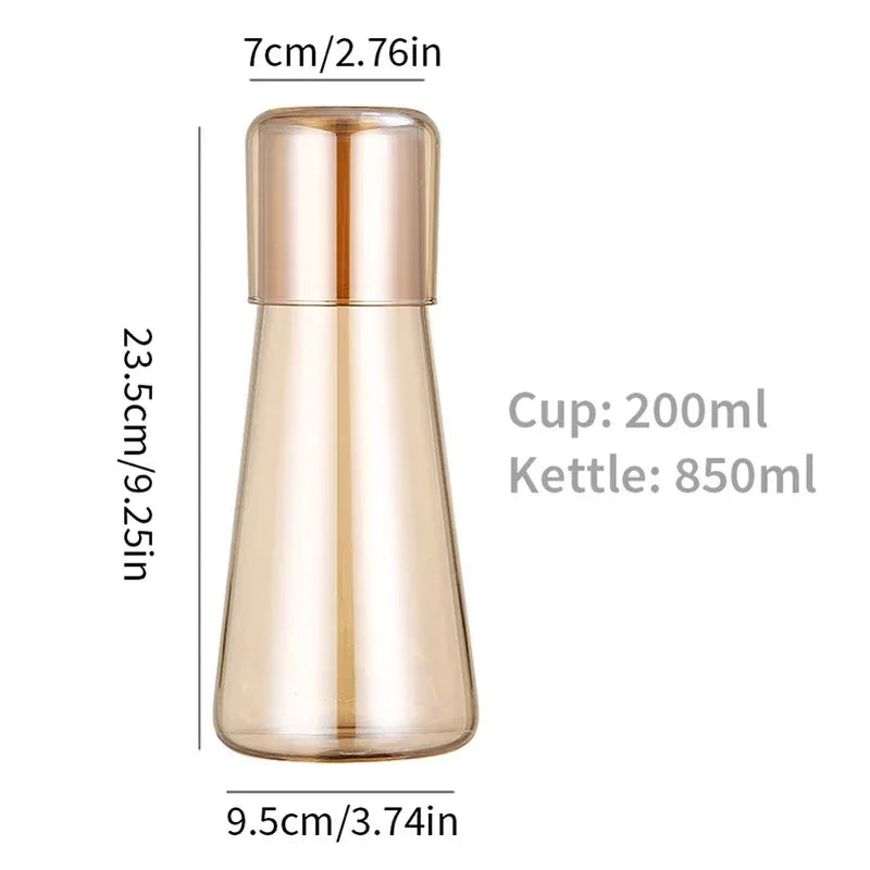 CareLine Teekanne Transparent - 750/850ml Glas Becher - Golden Bridge Store