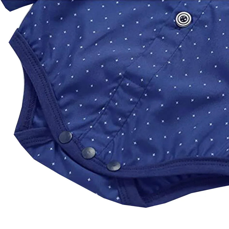 Kabeier Baby Anzug Formal Mit Hosenträgern - 3-24M Blau