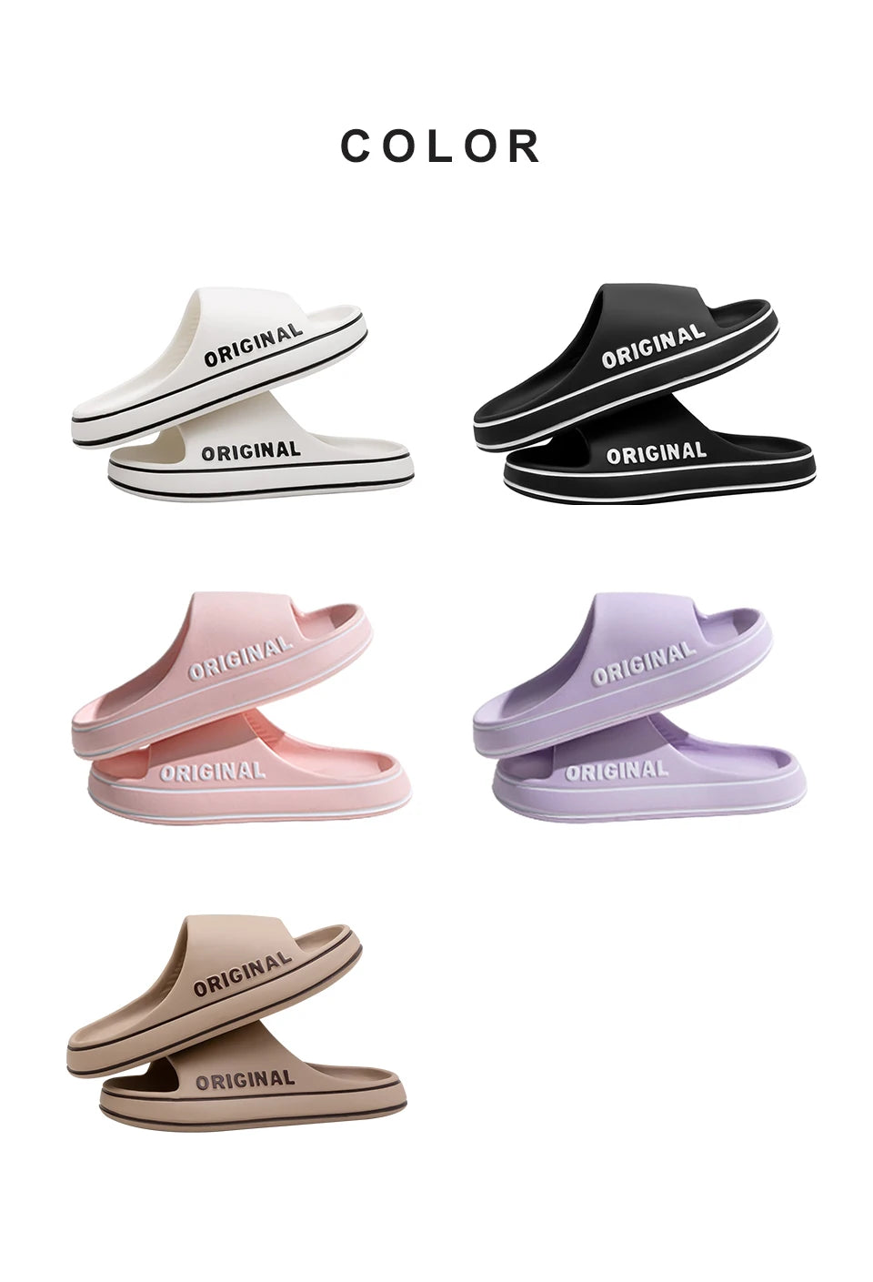 Feslishoet Frauen Buchstaben Hausschuhe Strand Slides Solid Farbe Herren Dick Sohle Innen Badezimmer Anti Rutsch Schuhe Sommer Paar Sandalen