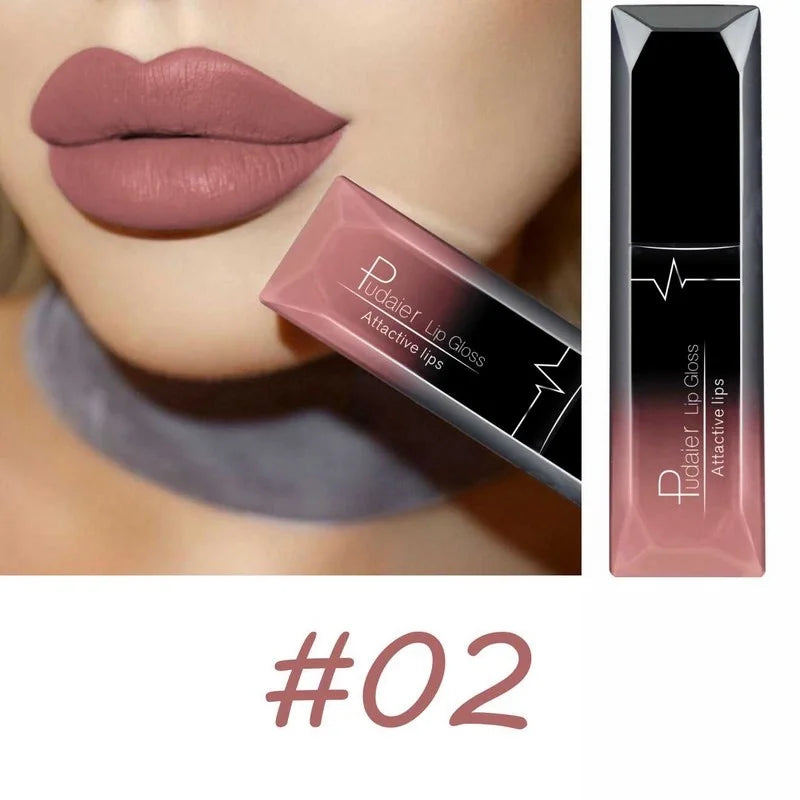 Best Lip Makeup 17 Color elegant Matte Long Lasting Lipgloss Liquid Lipstick Lip Cream