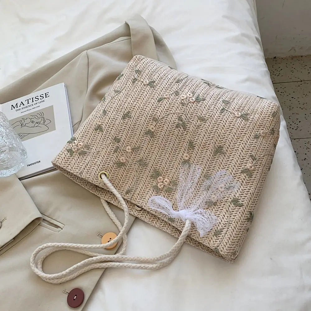 Beach Woven Large Capacity Tote Shoulder Bag Handbags Straw Bags