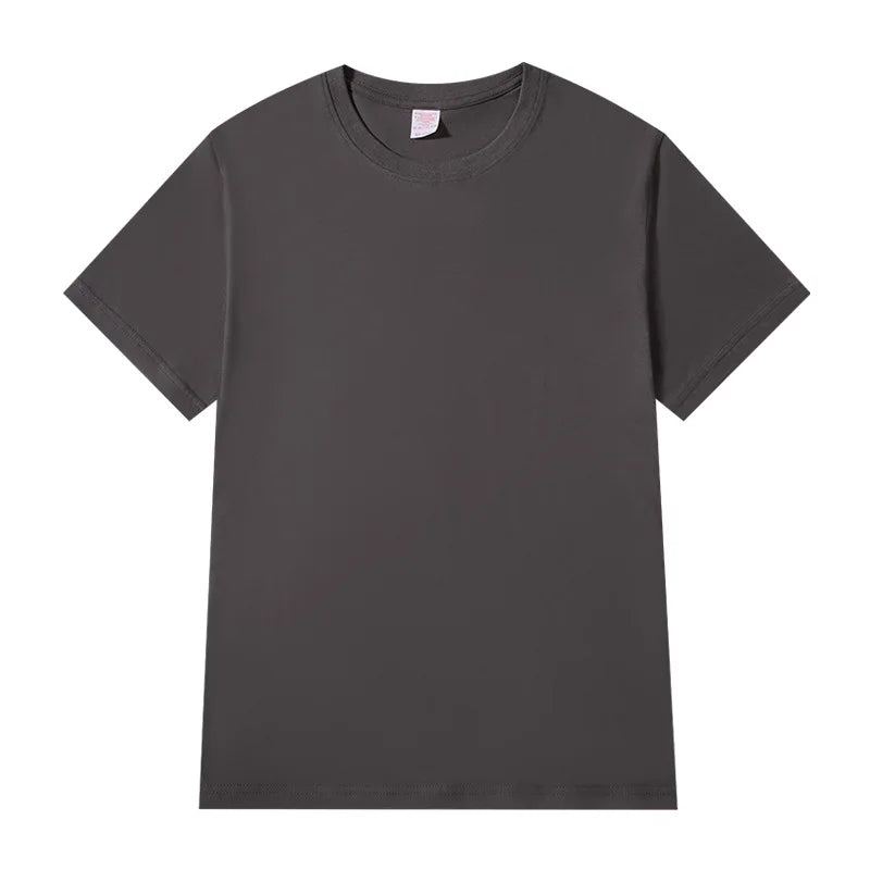 Women T-shirts 2025 Tops Solid Short Sleeve Loose O-neck Cotton Casual Ladies Shirts Harajuku Korean Summer Woman Tshirts