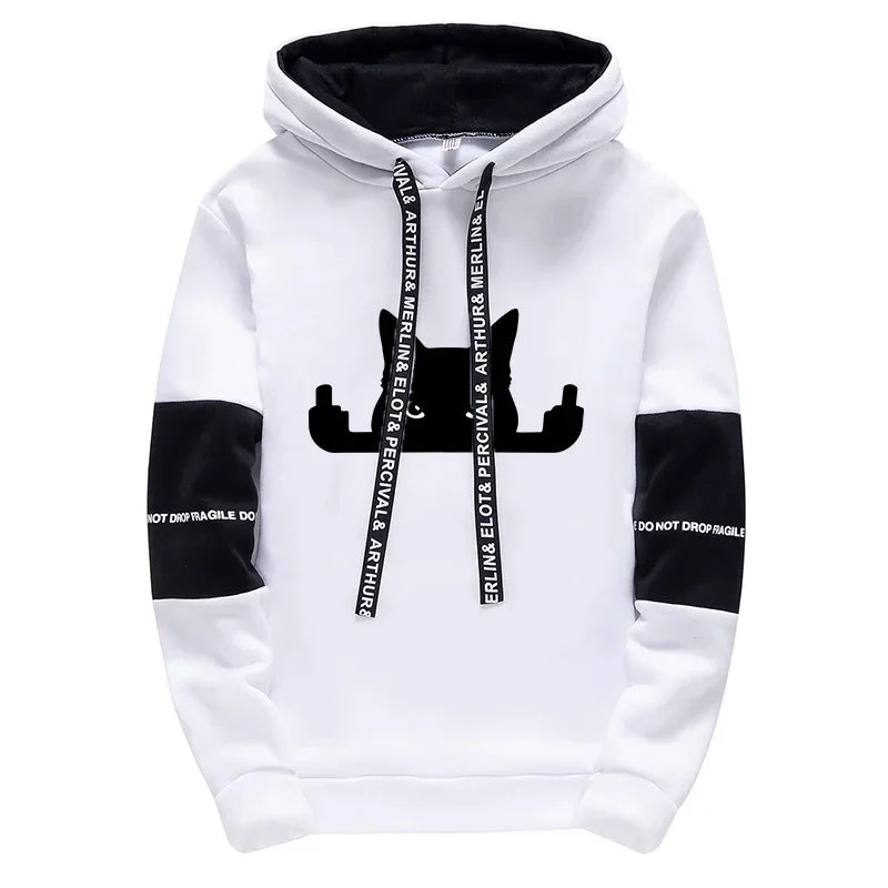 Fujian Choice Hoodie Sportlich Gemustert - Polyester S-XXL