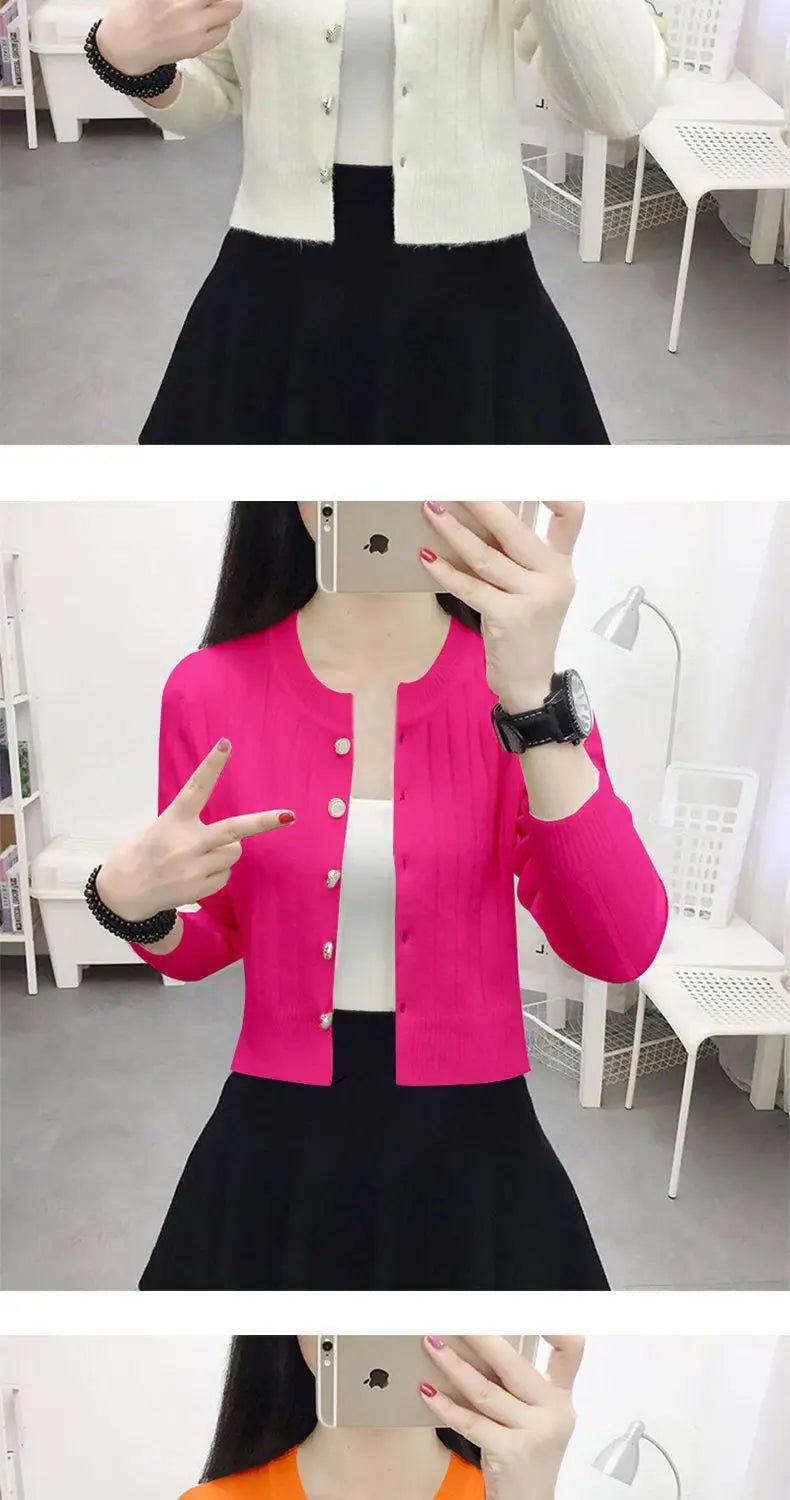 Cardigan CN Fujian Light Short - Mărime Short, Guler Rotund