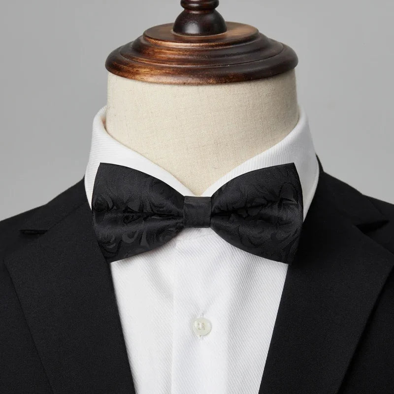 HYWAC28 Herrenfliege Verstellbar - Schwarz Polyester 8cm
