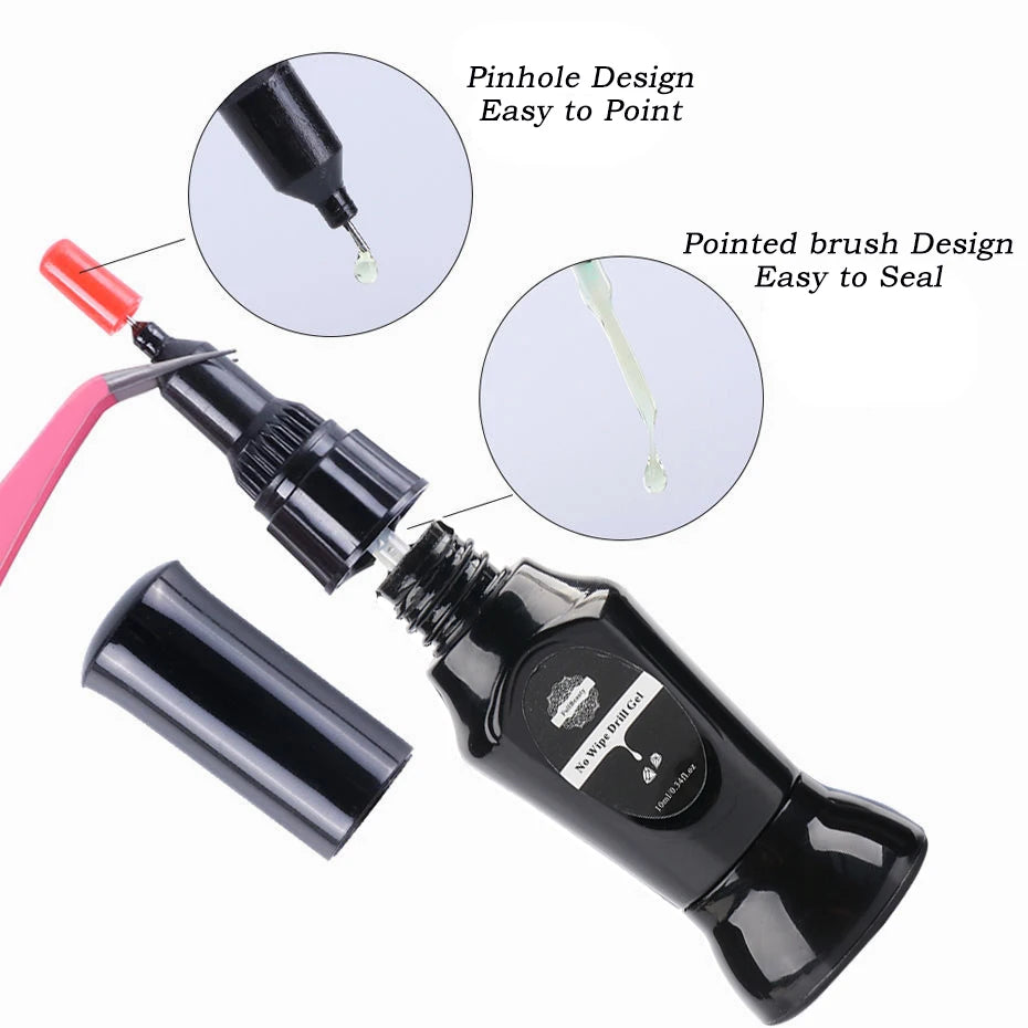 Starker Nagel Kleber Super Klebrig Klebstoff UV Gel Nagellack Für Strass Kristall Edelsteine Schmuck DIY Maniküre Nagel Kunst Werkzeuge LY1826