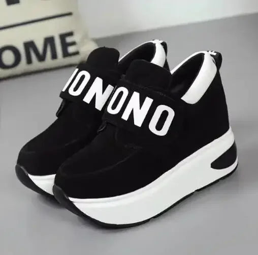NEW Platform Wedge Sneakers Ladies Shoes Sneaker Casual Shoes Trainers Women Female Shoes Black Red Sneaker Women Tenis Feminino