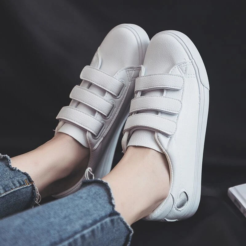 Women Sneakers Fashion Breathble Vulcanized Shoes Pu Cute Cat Cartoon Lace Up Casual White Women Shoes Zapatos De Mujer Female