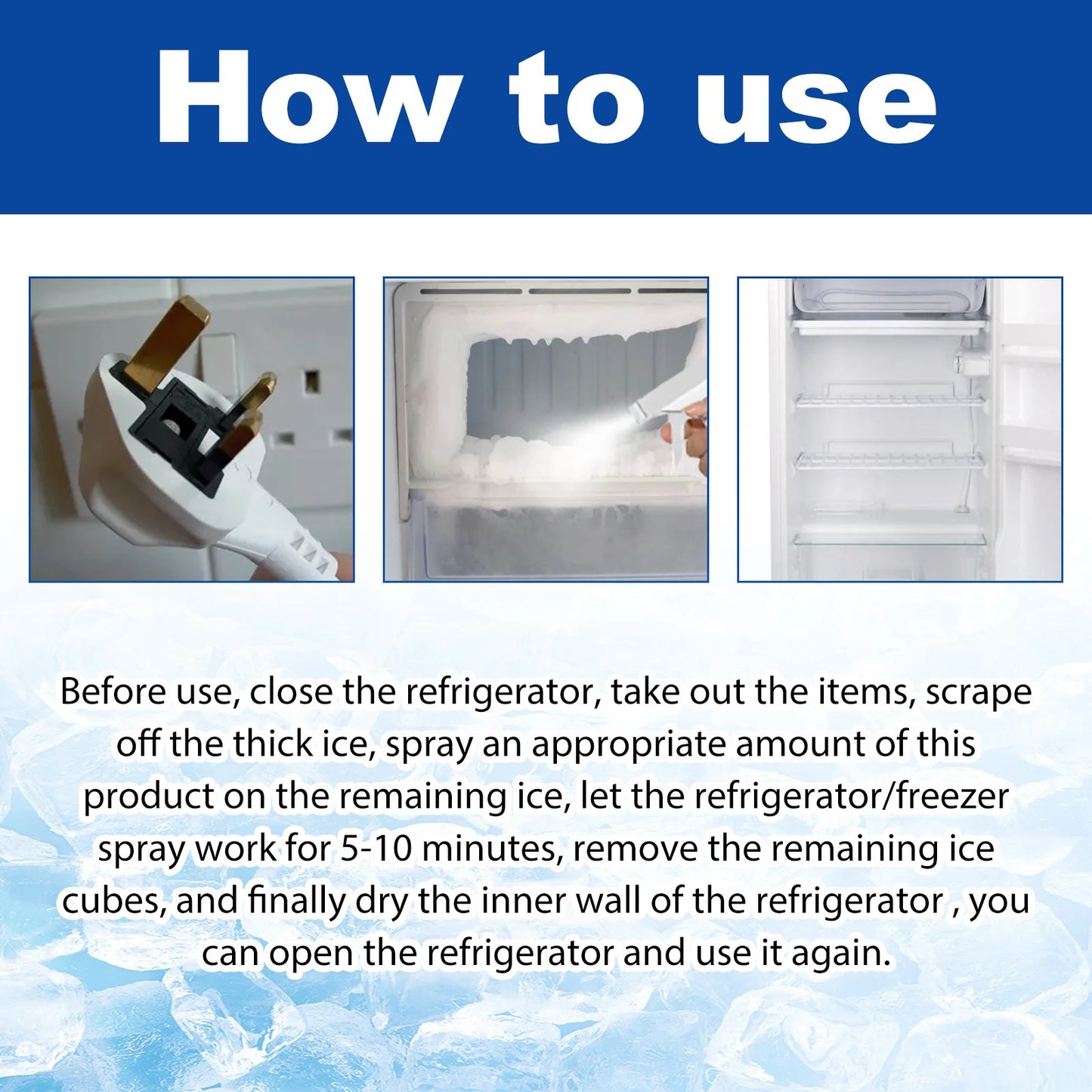 Kühlschrank-Reiniger 2025: Ice-Layer Remover Spray - Frost Prevention Collection