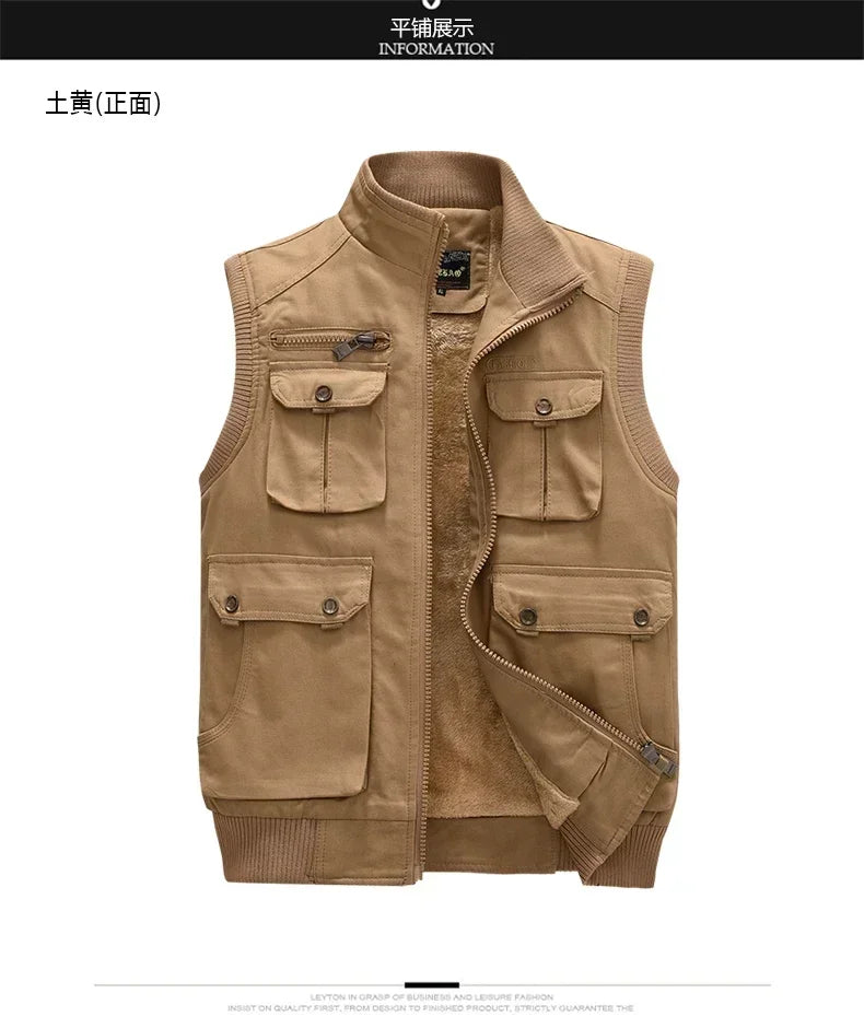 Winter Militär Weste Warm - Fleece Baumwolle M-XXL Herren