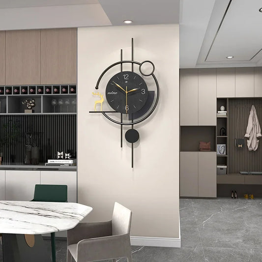 Artistic Living Room Wall Clock Modern Light Luxury High-end Home Restaurant Decoration Creative Silent Wall Clock