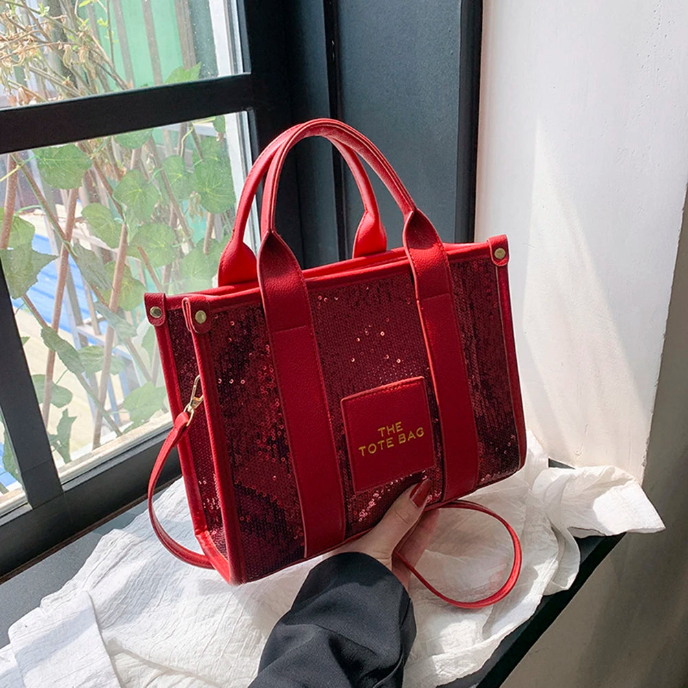 Women's Casual Tote Bag For Women Crossbody Female Handbag New Solid Words Lette Leisure Large Bag Fashion Shopper Tote Purse