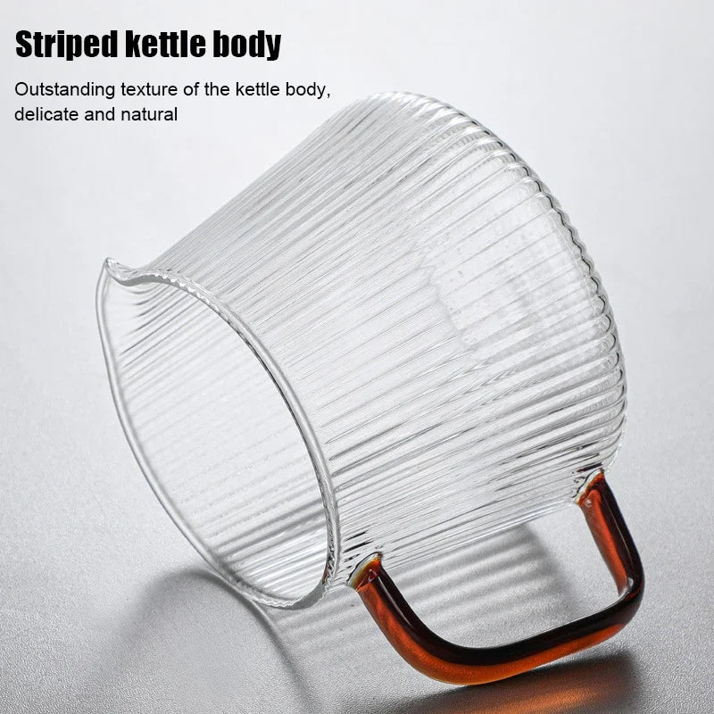 Stylish High Borosilicate Glass Coffee Pot with V-Shaped Spout - Ideal for Pour-Over Brewing and Home Coffee Rituals