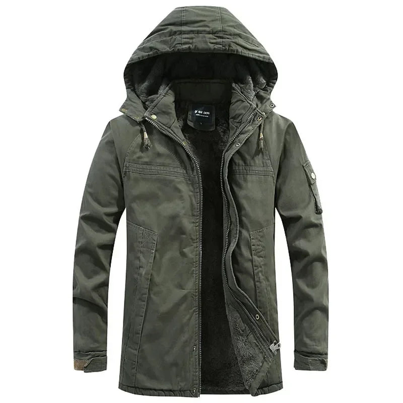 MännerFleece Parka Dicke - Größe XL, Baumwolle, Winddicht