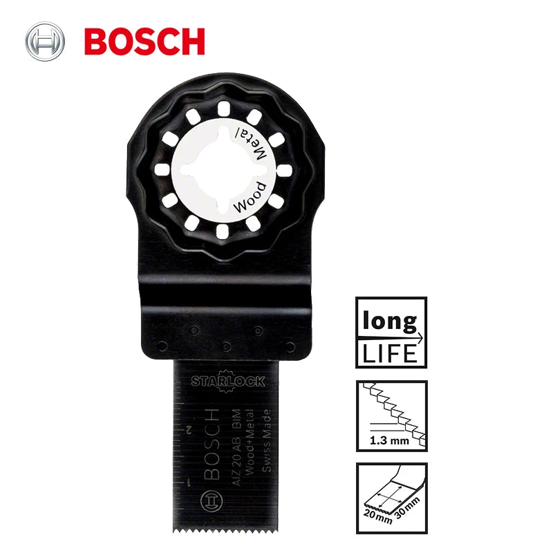 Bosch Starlock Accessories Oscillating Saw Blade AIZ 20 AB Wood Metal Plunge Saw Blade for Bosch Gop Series Renovator Power Tool
