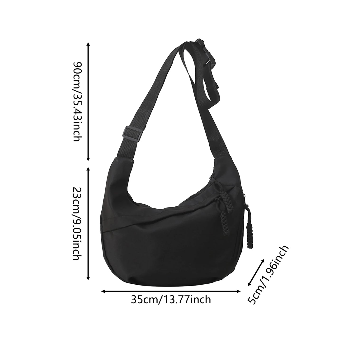 Casual Canvas Crossbody Bag for Women Designer Black/White/Red Shoulder Bags Large Capacity Tote Men Travel Shopping Bag 2025