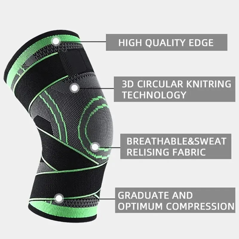 Knieschützer 2025: 1pc Adjustable Knee Guard Knee Support Braces - Compression Protection Sleeves Sport Running Basketball Squats Fitness Workout Collection