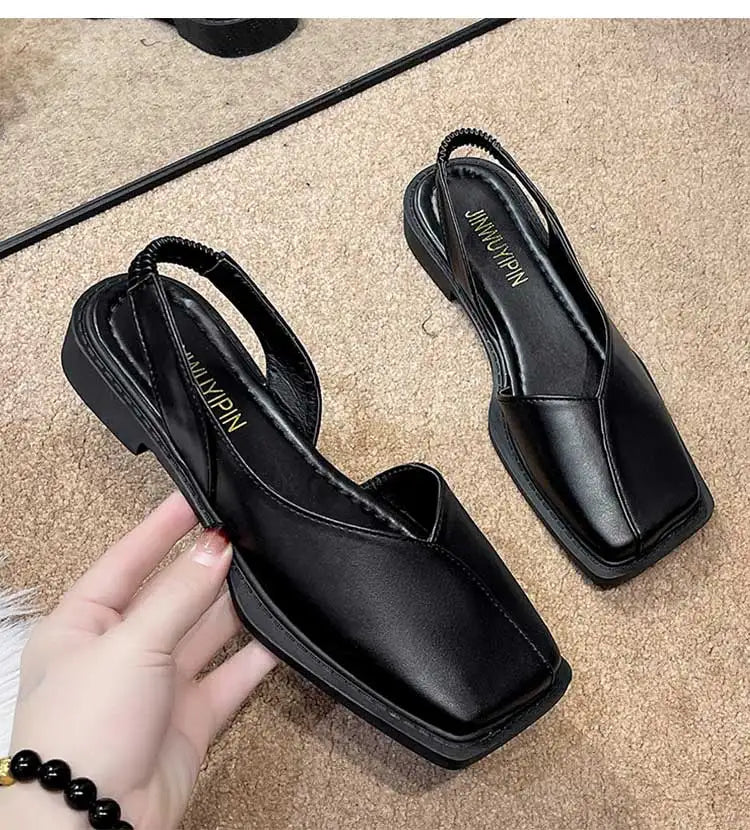 Women's Sandals Elegant Summer Shoes For Women Summer Sandals Slip On Low Heels Sandals Shoes Female 2025 New Sandalias De Mujer