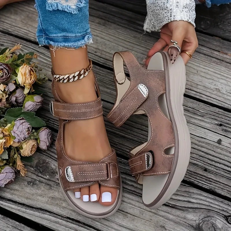 Sommer Keil Sandalen Für Frauen 2025 Neu Mode Rutschfest Strand Schuhe Frau Leicht Casual Platform Plus Size Sandalen Frauen