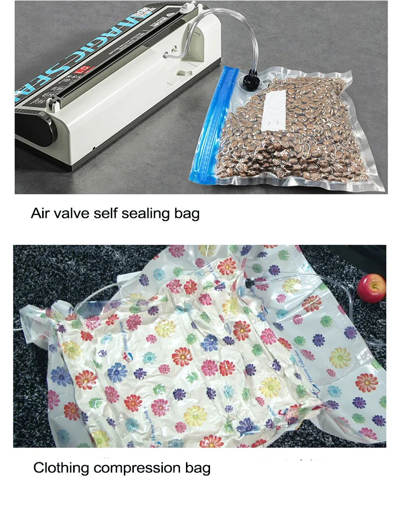 MS175 Vacuum Sealer Machine Wet Vacuum Sealer Packaging Machine Professional Food Plastic Bag Sealer 220V/110V