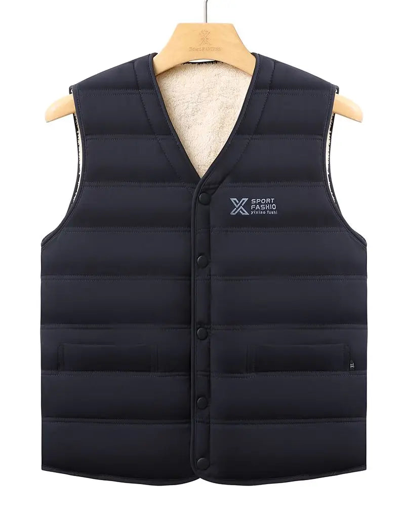 Winter Männer Warme Weste - Futter Polyester, Vlies, L