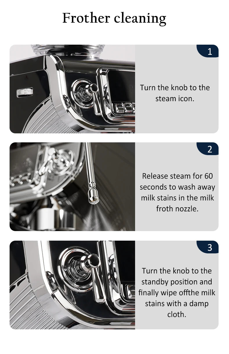 Mcilpoog TC530 Semi Automatic Coffee Machine with Grinder & Powerful Steamer,5.5-Inch Display,Coffee Maker for Home and Office.