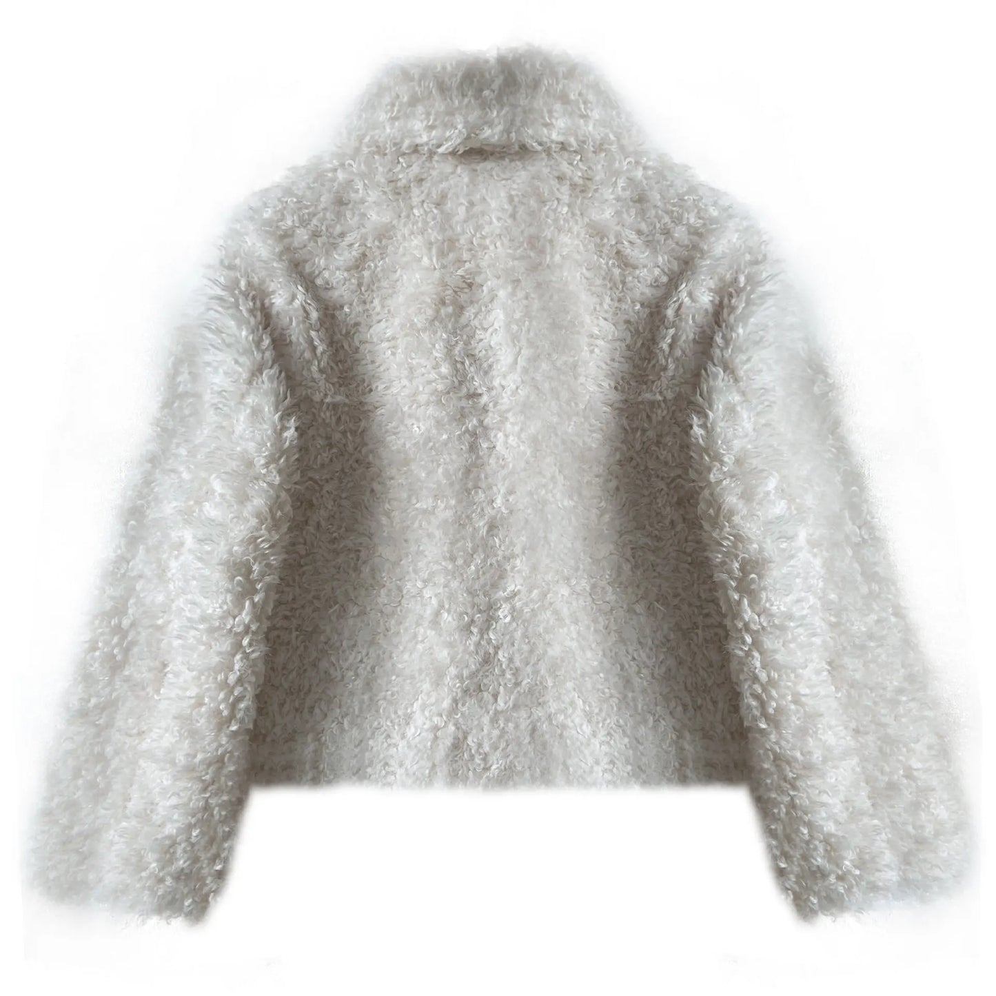 Harajuku Lammwolle Mantel Warm - Dicke, Taschen, L/XL