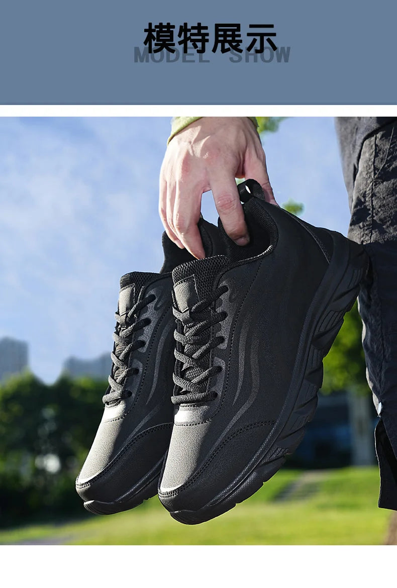 Sneakers Men Summer Trendy Light Weight Fashion Sport Footwear Boys Winter Running Mens Casual Shoes Walking Shoes All Black