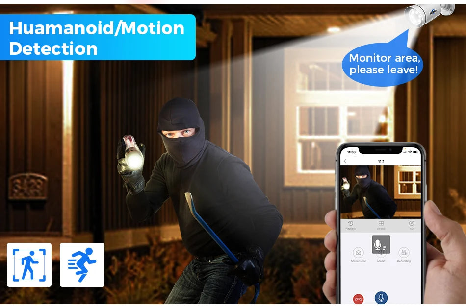 Hiseeu 4K 8MP POE Security IP Camera System Waterproof Full Color AI Face Detection 4CH NVR H.265 Surveillance CCTV Cameras Kit