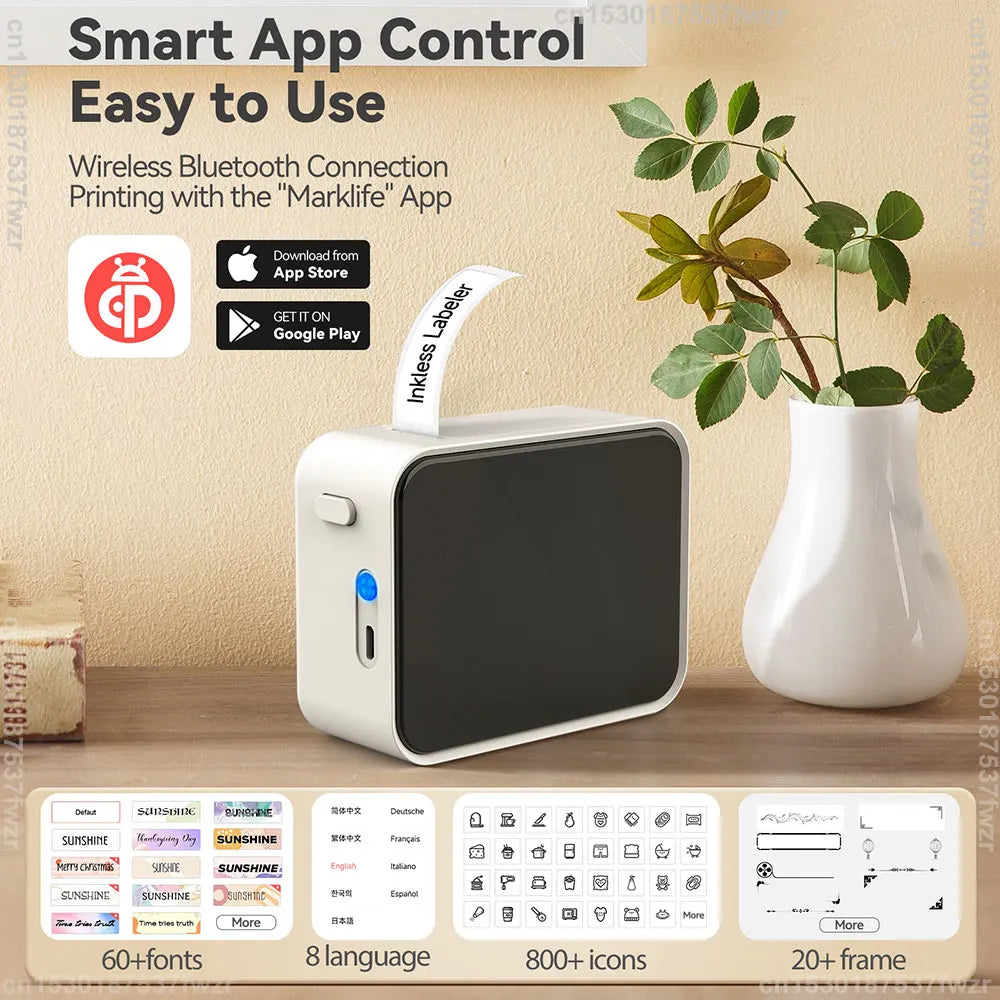 Label-Drucker 2025: Marklife P15 Similar D11-D110-D101-Q30 - Thermal Inkless Wireless Collection