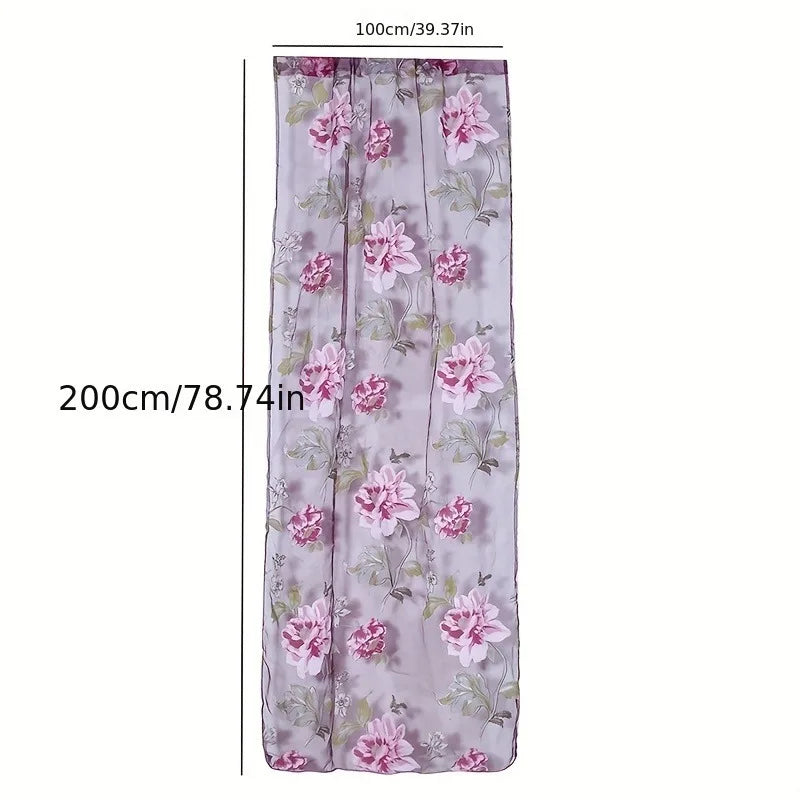 Zhejiang Tüllvorhang Blumen - 100 Prozent Polyester 1 Panel