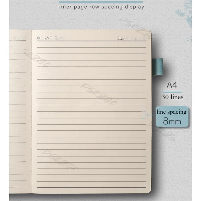 Hign-concerned TH0155 Ultra Dickes Notizbuch - A4 Softleder