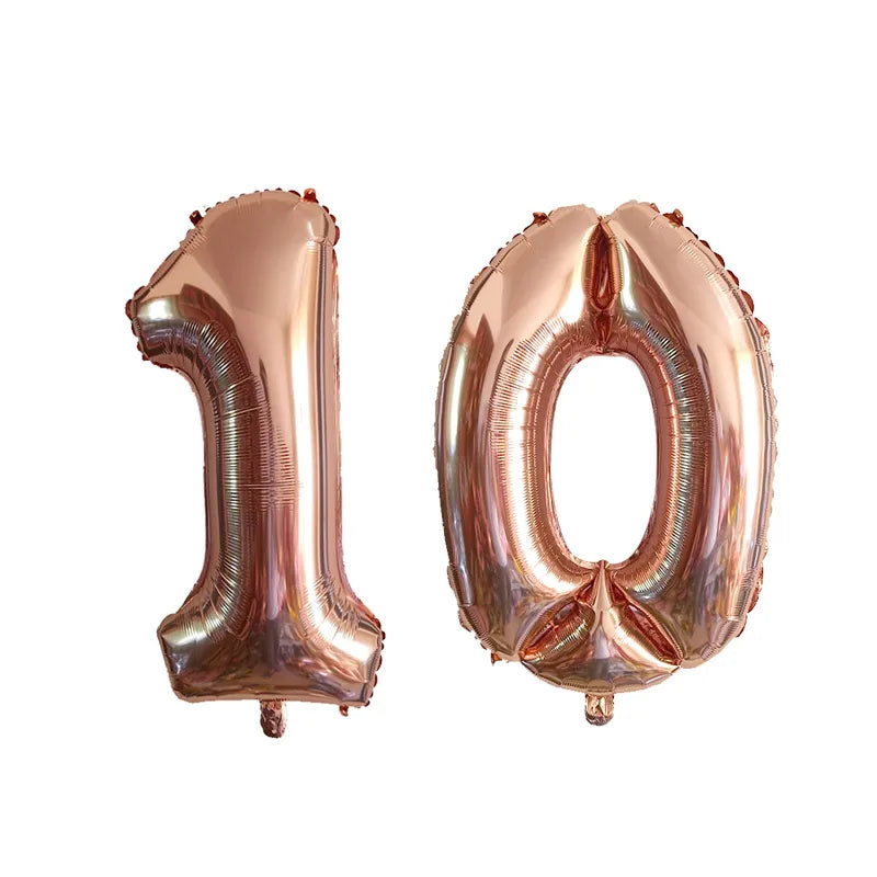 KUKUZHU Modell 1212 Zahlenballon - 2 Stück 32 Zoll Folie