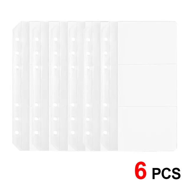 Caiet din piele PU A6 2025 - Organizator de planificator DIY cu 8 buzunare, foi de buget, școală