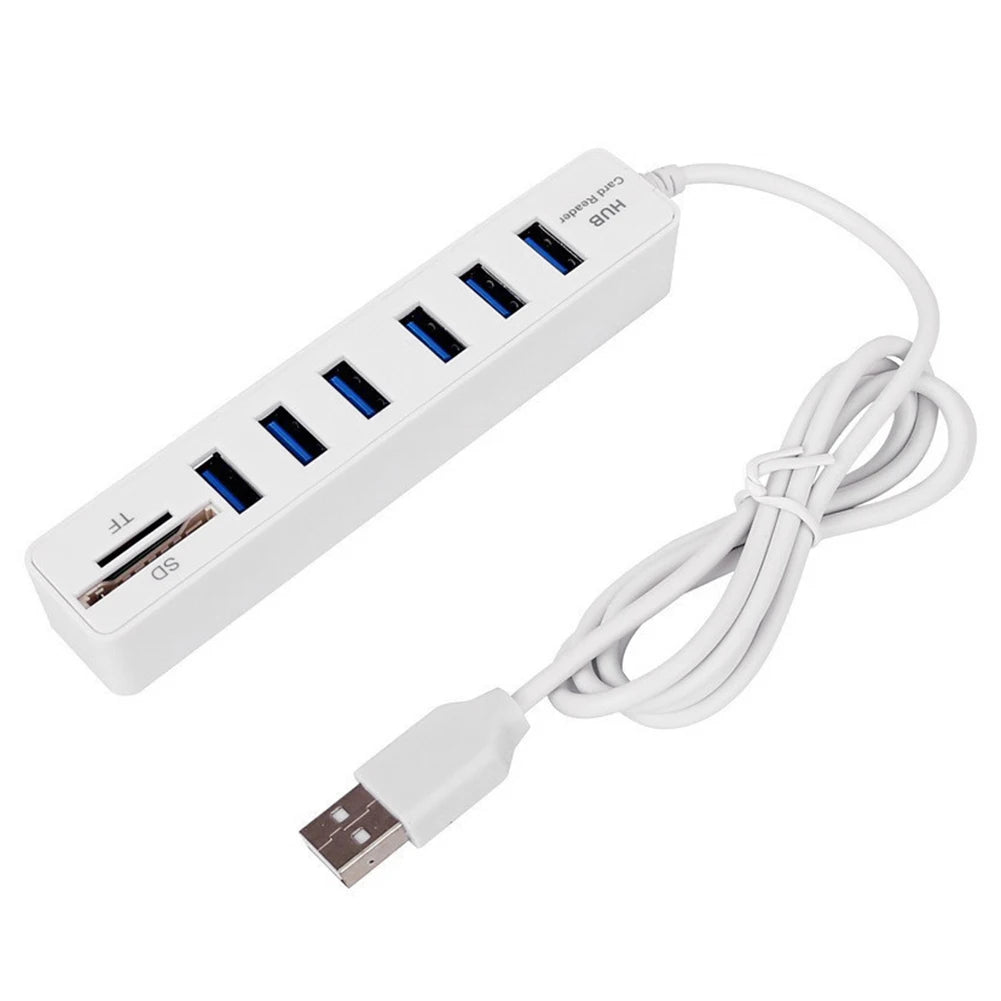 USB-Hub 2025: Hub Multi Splitter 6 Port - High Speed Transmission Memory TF Docking Station Collection