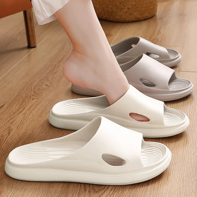 New Soft EVA Slippers Couples Home Slipper Outdoor Beach Summer Sandals Bath Men Flip Flops Non-Slip Women Thick Sole Shoes
