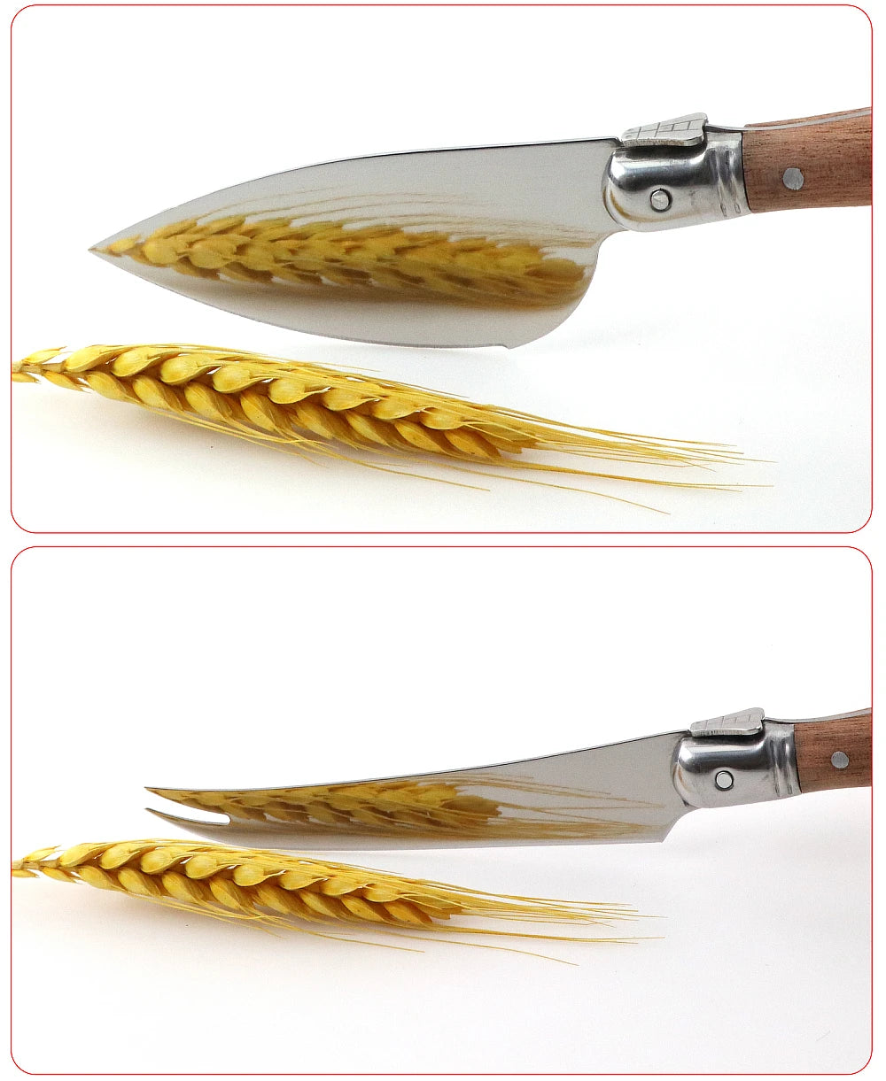 Jaswehome SPS-CT032B Laguiole Käsemesser - 5tlg 2CR14 Holz