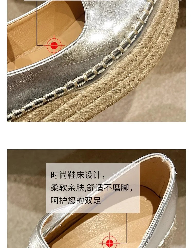 High Heels Women Shoes New Weave Wedges Platform Dress Party Shoes 2025 Spring Women's Rome Sandals Pumps Female Zapatillas