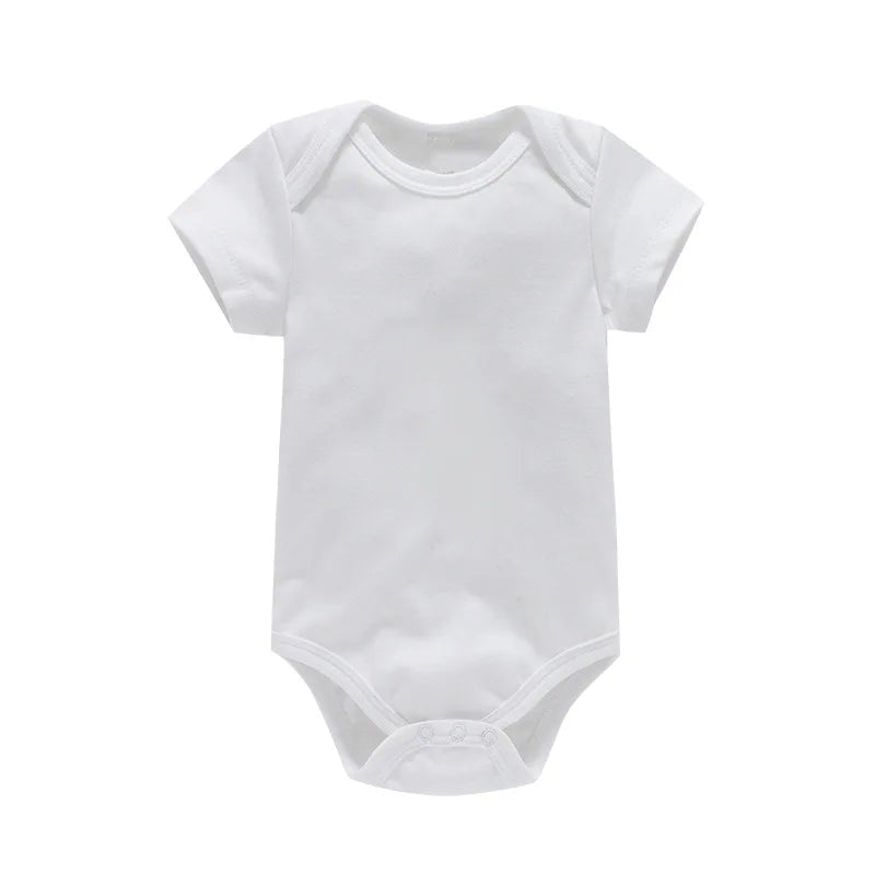 Baby Clothes 100% Cotton Girls Rompers Summer Short Sleeve White Baby Boys Bodysuit Newborn Clothing 3 5 Pcs/Set Infant Pajamas
