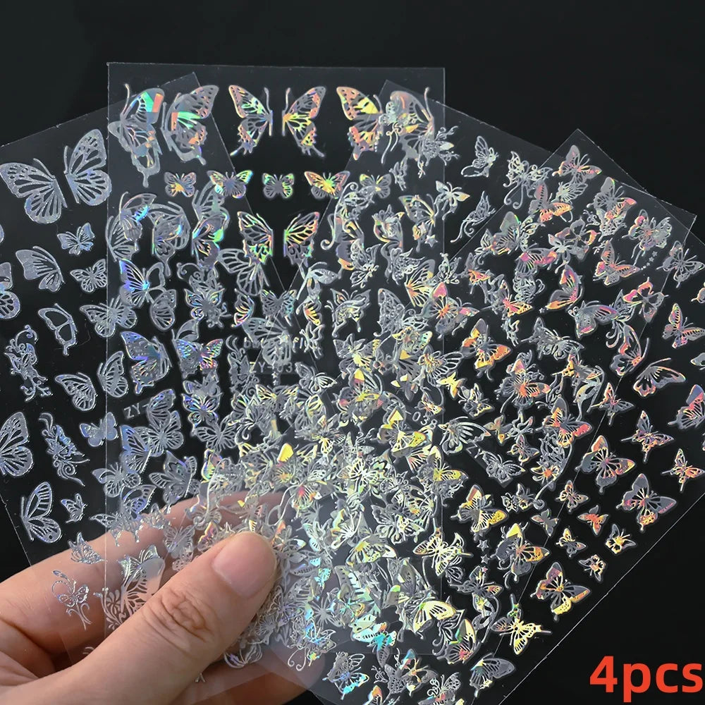 Fluturi Holo Y2K MAFANAILS - 12 Autoadezive