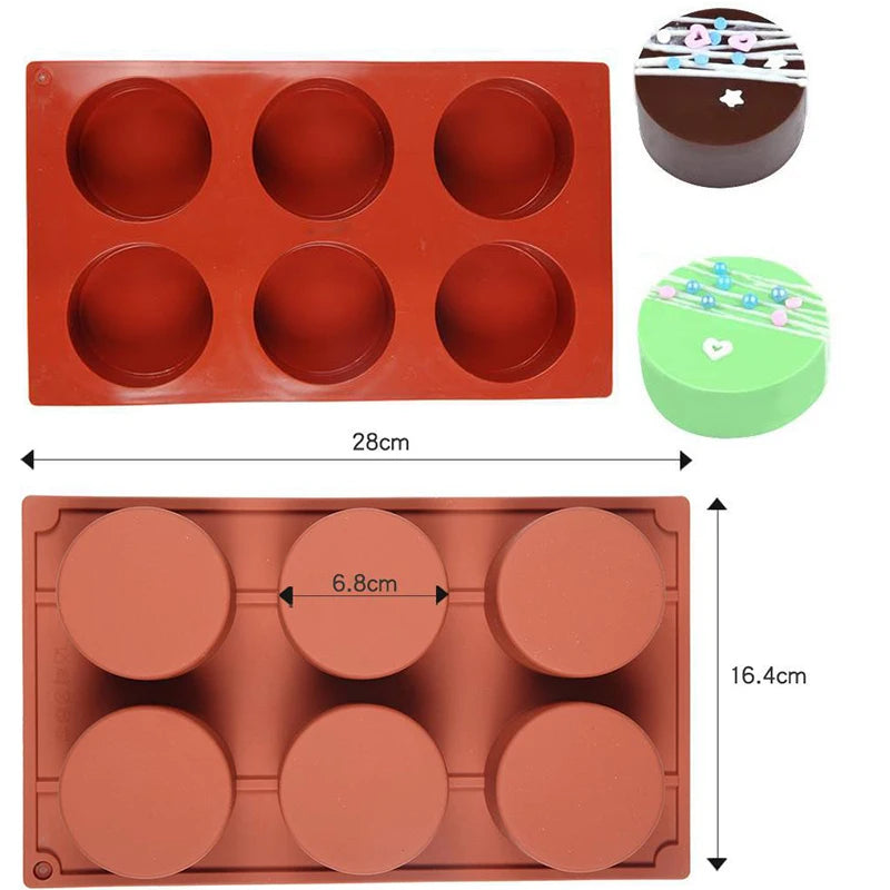 Silicone Pastry Mold 3D French Dessert Mousse Cake Baking Pan Chocolate Candles Soap Fondant Molds DIY Cake Decoration Tools