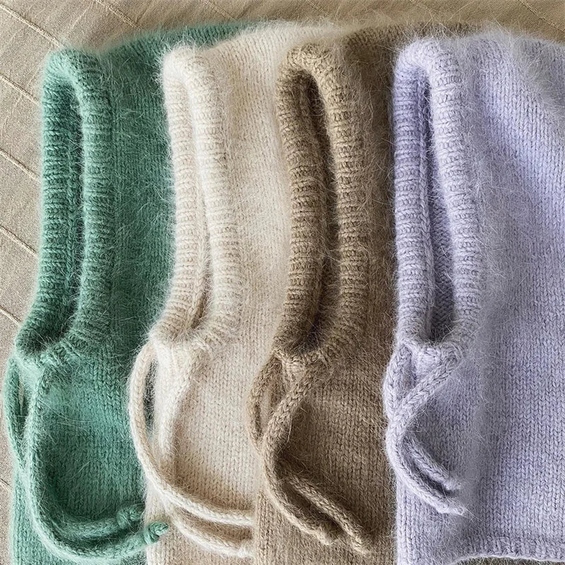 Furina Balaclava Kaninchenpelz Warm - Strick, Einheitsgröße