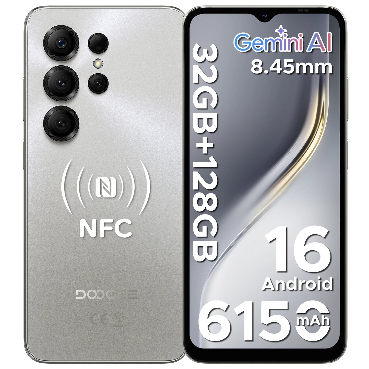 DOOGEE Note56X Pro Gemini AI - 6150 mAh Unisoc T7225 Octa Core 6,56 Zoll